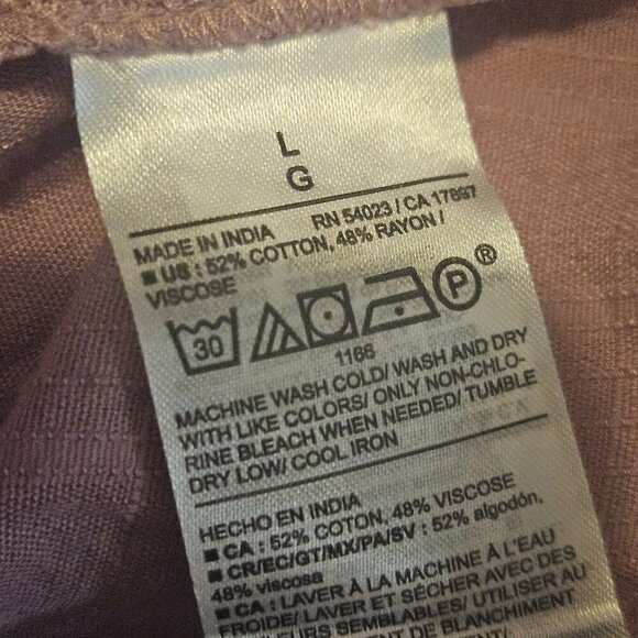 Short Sleeve Key-Hole Neck Blouse L - Picture 6 of 6